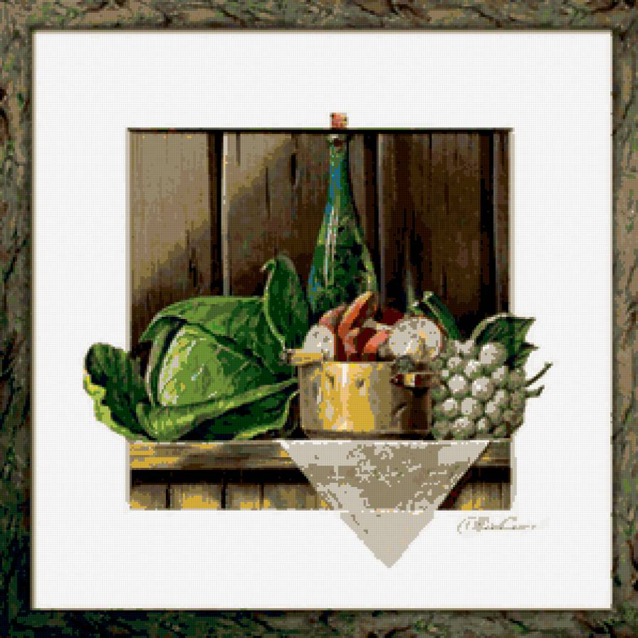 Натюрморт с фруктами, овощами - натюрморт - предпросмотр