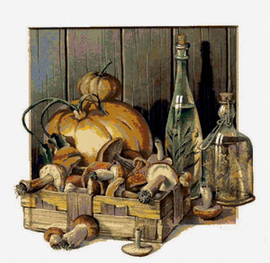 Натюрморт с фруктами, овощами - натюрморт - предпросмотр