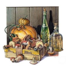 Натюрморт с фруктами, овощами