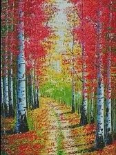 Схема вышивки «осенний парк»