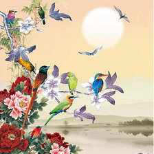 Схема вышивки «птицы»