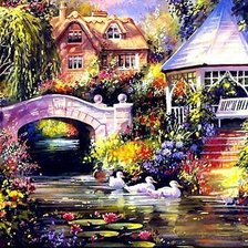 Схема вышивки «бесетка у воды»