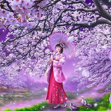 Схема вышивки «сакура»