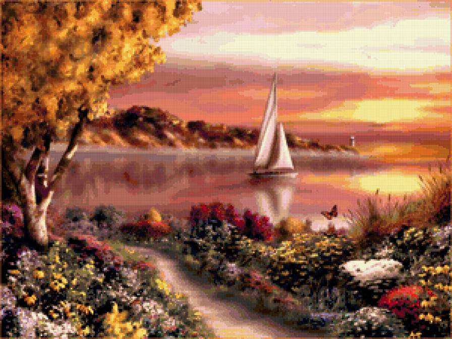 Парус - пляж, пейзаж, море - предпросмотр