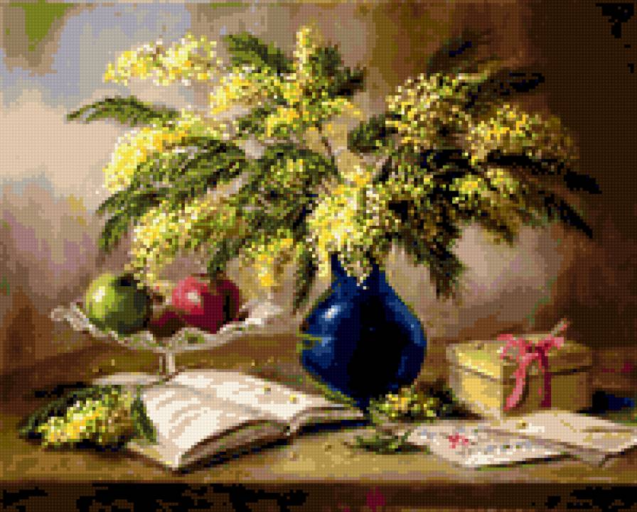 МАРТ - мимоза, весна, месяц, цветы - предпросмотр