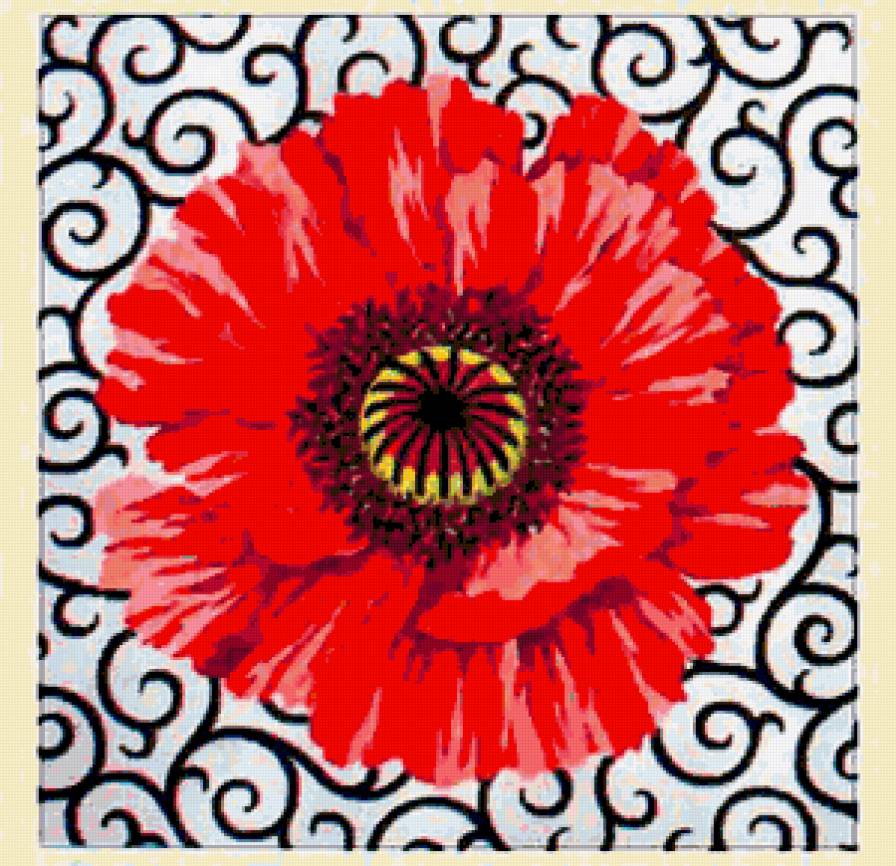 Подушка "Мак" - подушка, мак, цветы, маки, полевые цветы, подушки - предпросмотр