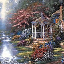 Схема вышивки «cказочный домик»