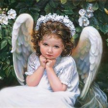 Схема вышивки «Девочка-ангел»