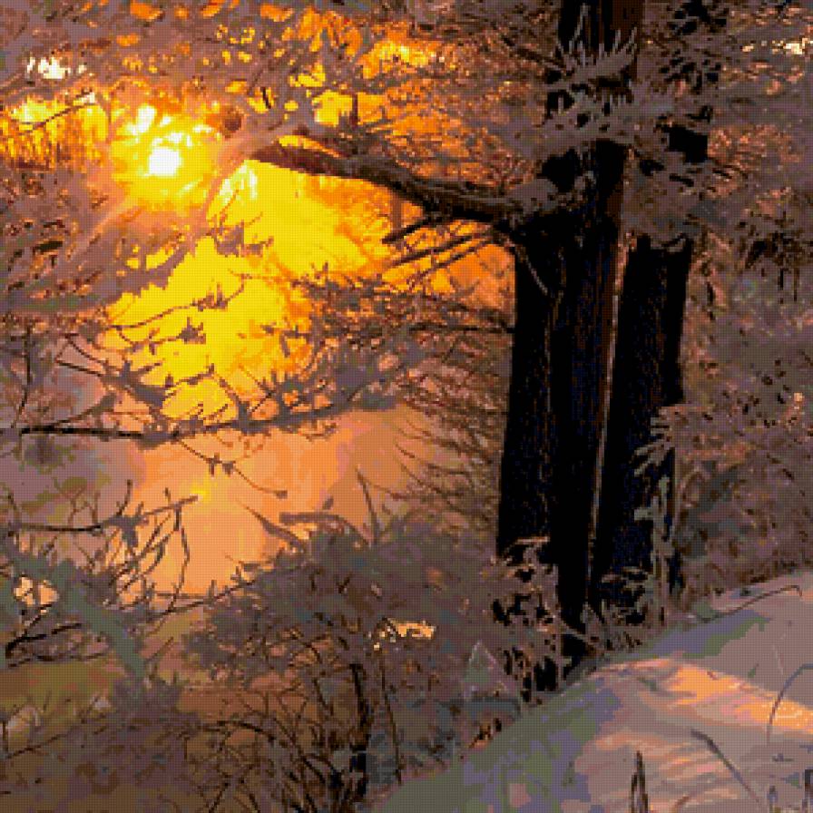 зима - снег, солнце - предпросмотр