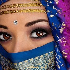 Схема вышивки «глаза»