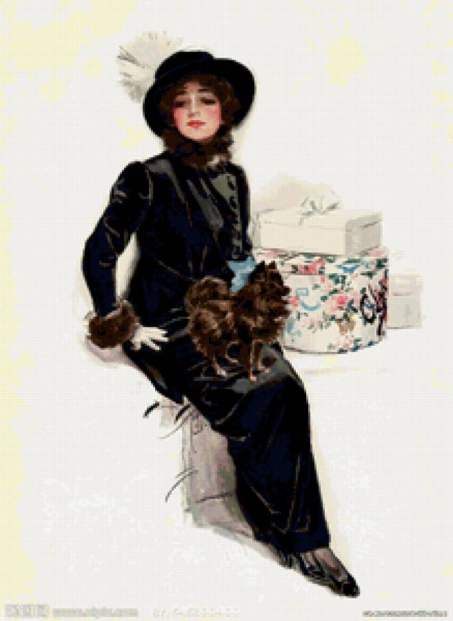 Дама с собачкой - дама, женский образ, собака, женщина - предпросмотр