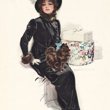 Схема вышивки «Дама с собачкой»