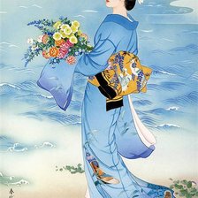 Схема вышивки «гейша»