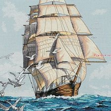 Схема вышивки «парусник»