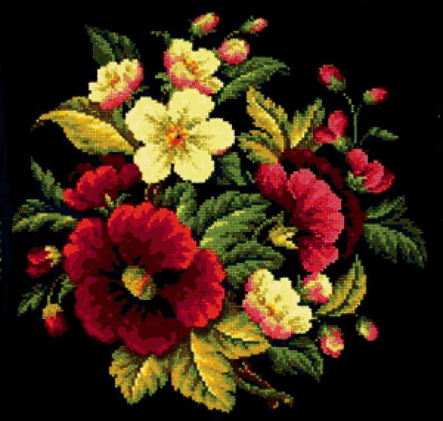 Идея для подушки - цветы, букеты, полевые цветы, ромашки - предпросмотр