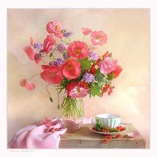 Схема вышивки «маки»