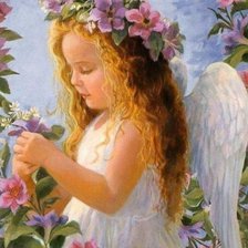 Схема вышивки «девочка ангел»