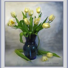 Схема вышивки «тюльпаны»