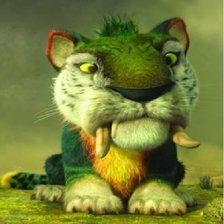 Схема вышивки «киса из семейки крудс»