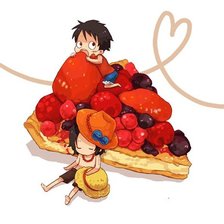 Схема вышивки «Луффи и Эйс»