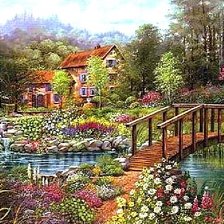 Схема вышивки «Цветочный уголок»