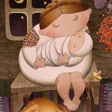 Схема вышивки «Маты з дитиною»