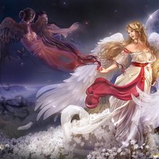 Схема вышивки «ночь и денб»