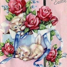 Схема вышивки «Котята»