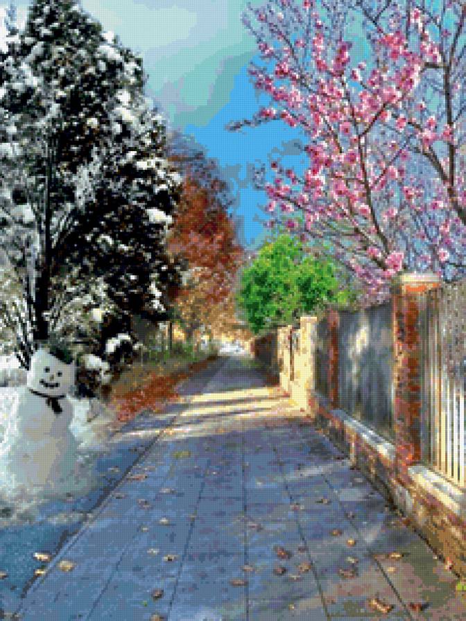 Времена года - весна, лето, осень, времена года, зима - предпросмотр