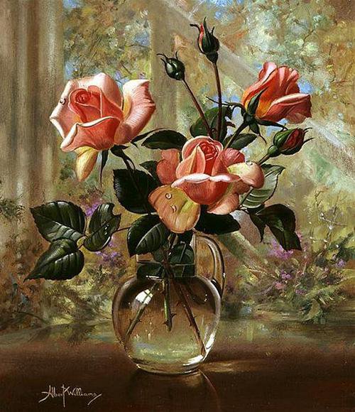 розы в вазе - цветы - оригинал