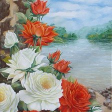 Схема вышивки «летний пейзаж»