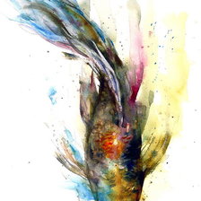 Схема вышивки «акварельный карп»