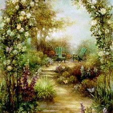 Схема вышивки «Уютный дворик»