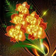 Схема вышивки «золотые цветы»