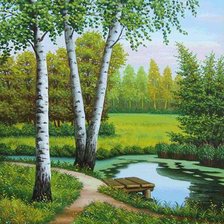 Схема вышивки «березки»