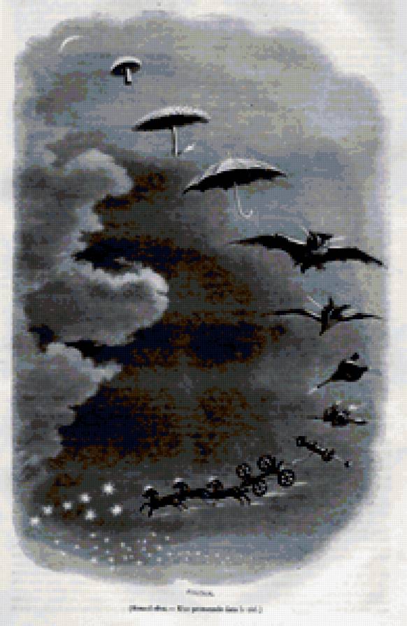 Жан Гранвиль. - животные, черно-белое, миниатюры, карикатура, монохром, люди - предпросмотр