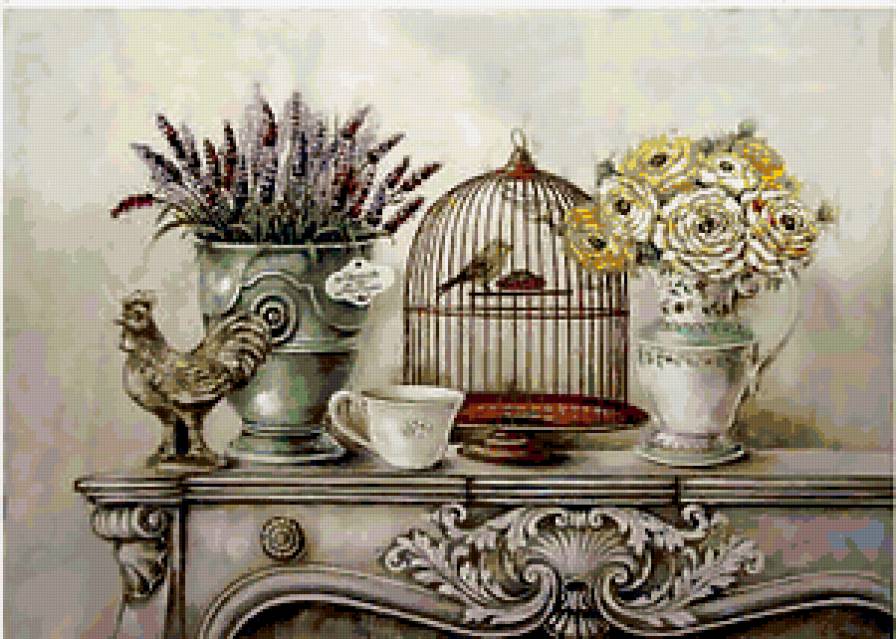 №315160 - подсолнухи, натюрморт, цветы, вазы, лаванда - предпросмотр