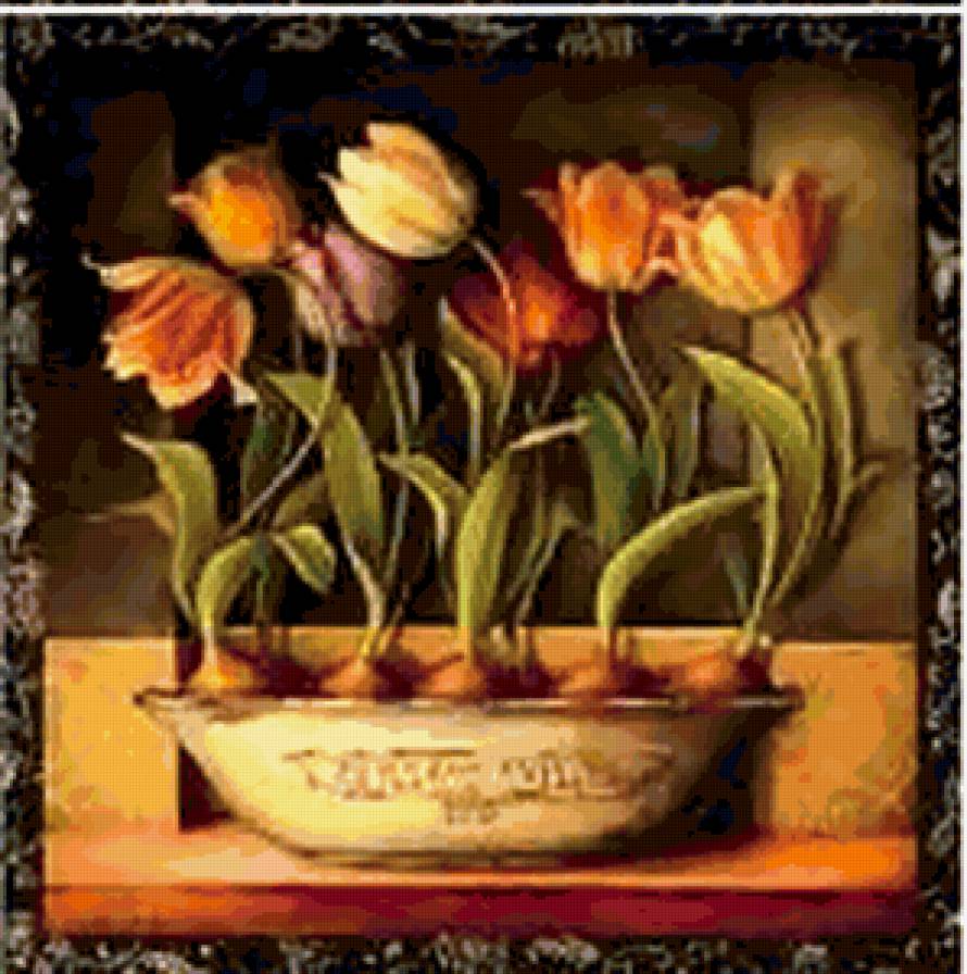 №315193 - тюльпаны, натюрморт, вазы, цветы - предпросмотр