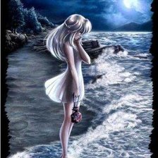 девушка у моря