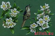 птичка в цветах - оригинал