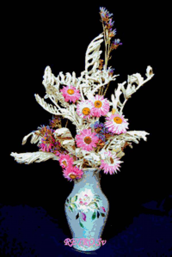 №315763 - цветы, натюрморт, на черном, букет - предпросмотр