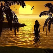 Схема вышивки «на закате»