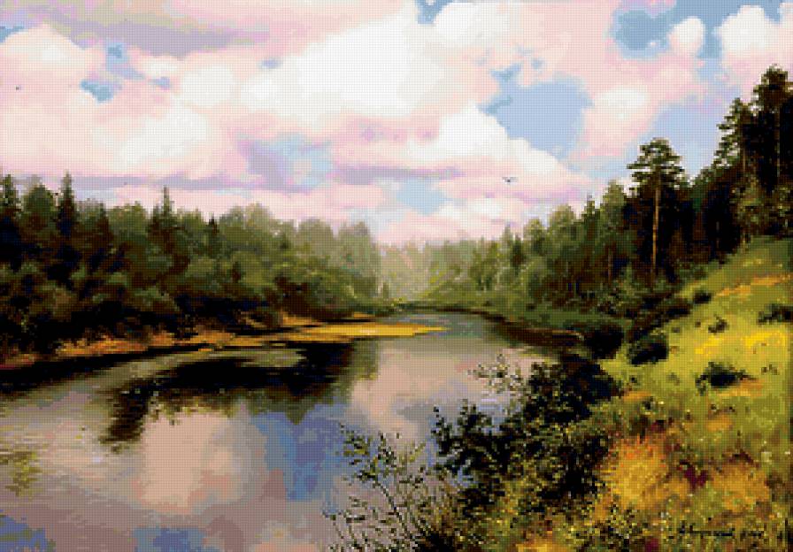 летний пейзаж - предпросмотр