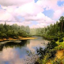 Схема вышивки «летний пейзаж»