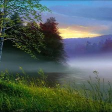 Схема вышивки «Туманное утро»