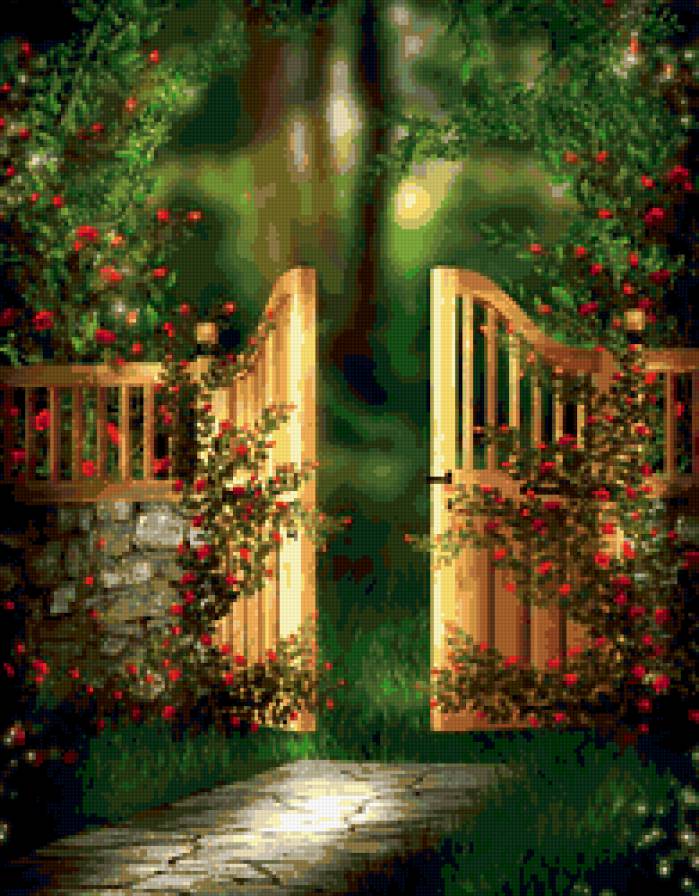 Калитка во двор - калитка, природа - предпросмотр