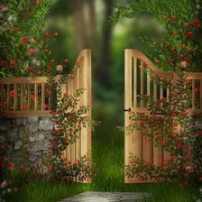 Схема вышивки «Калитка во двор»