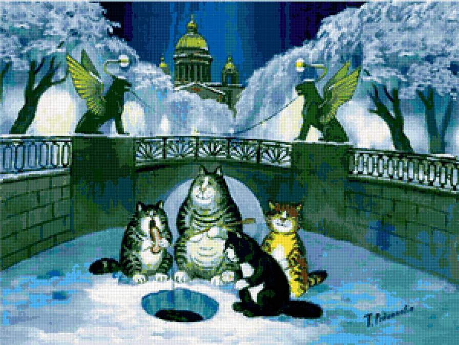 рыбалка - рыбалка, рыбаки, кот - предпросмотр