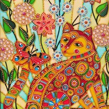 Схема вышивки «кот»