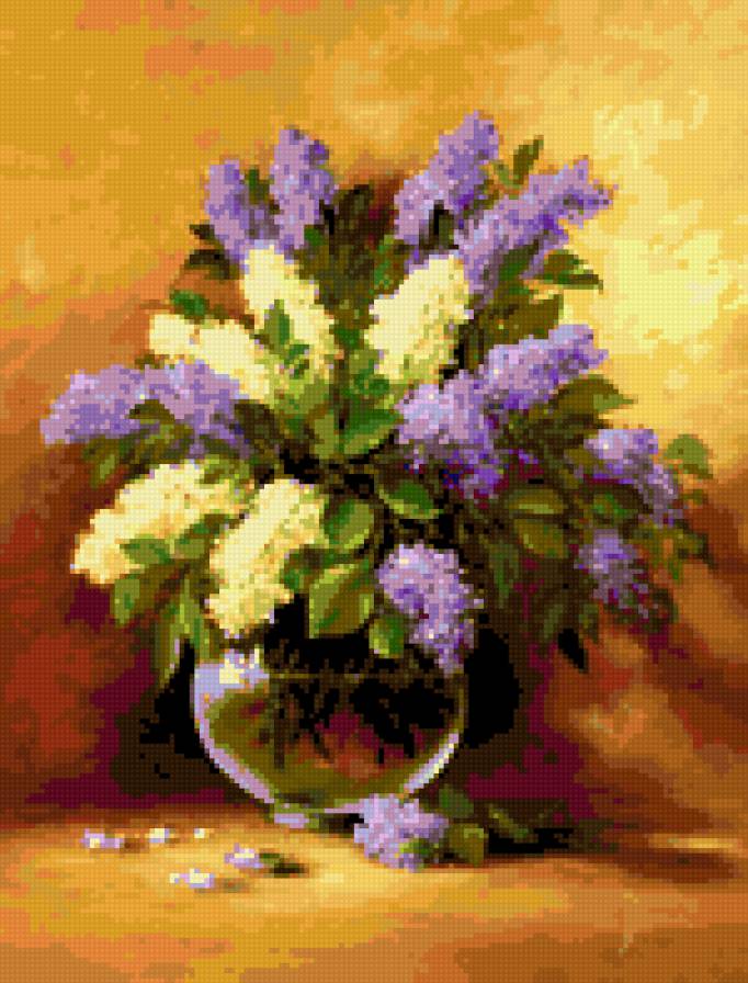 сирень - ваза - предпросмотр